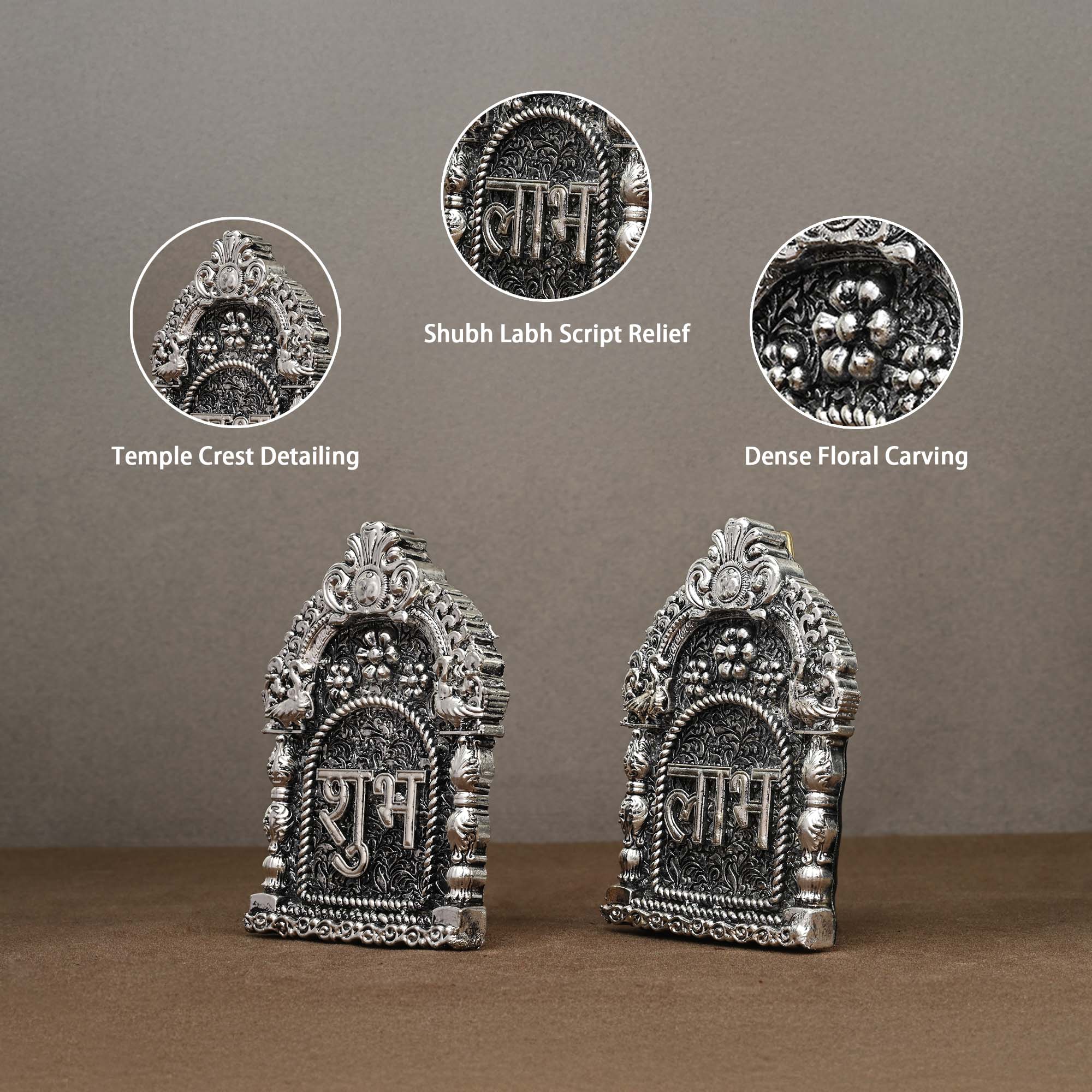 999 Silver Plated Shubh Labh Wall Set