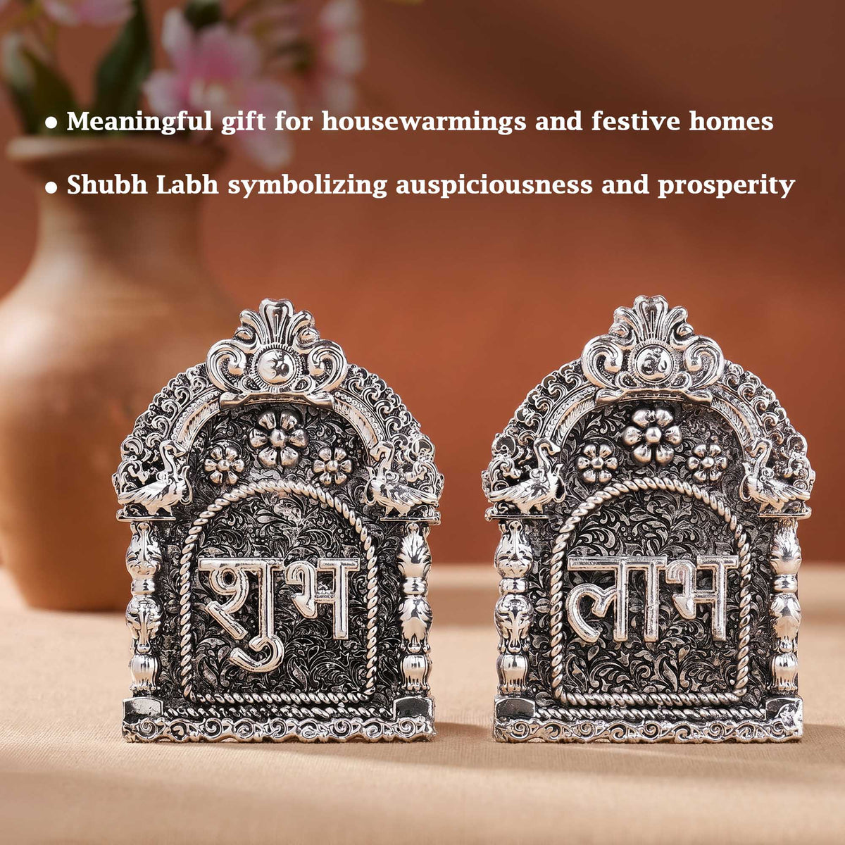 999 Silver Plated Shubh Labh Wall Set