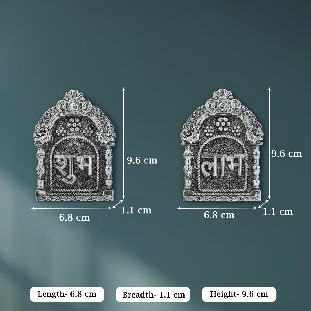 999 Silver Plated Shubh Labh Wall Set