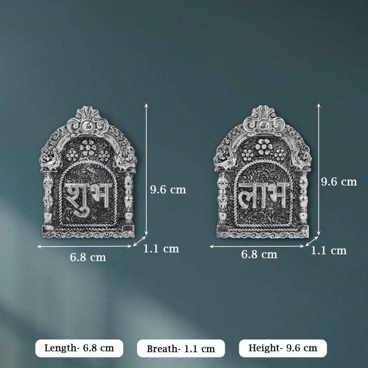 999 Silver Plated Shubh Labh Wall Set