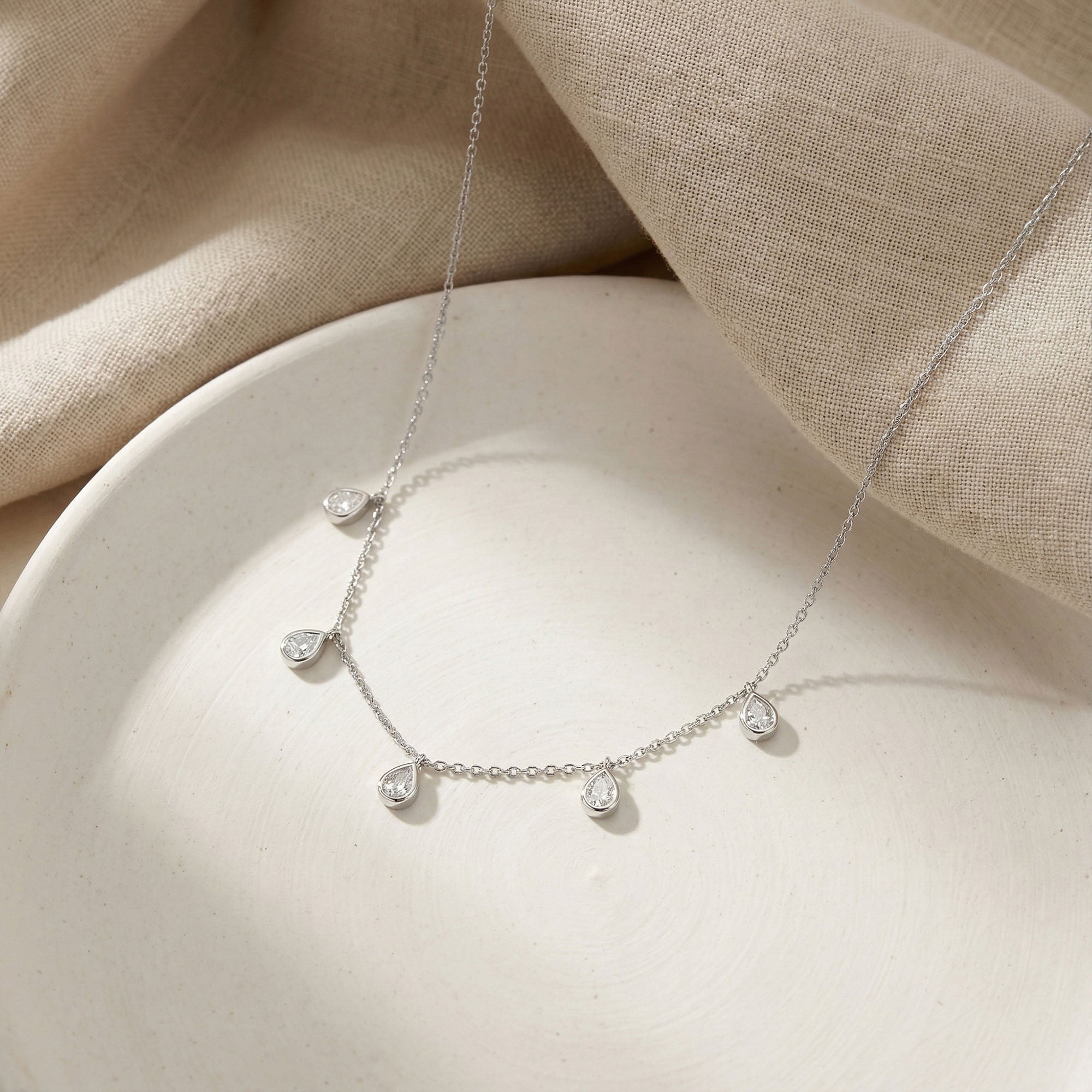 Teardrop Silver Charm Necklace - Touch925 Silver Jewellery