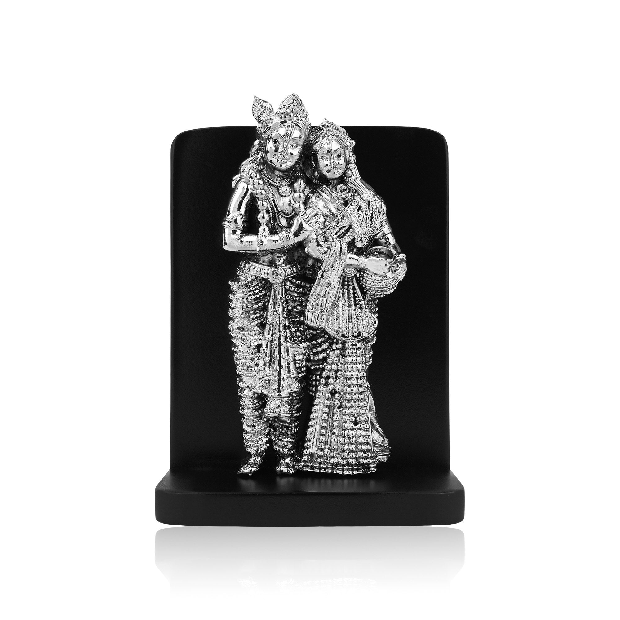 999 Silver Plated Radha Krishna Idol
