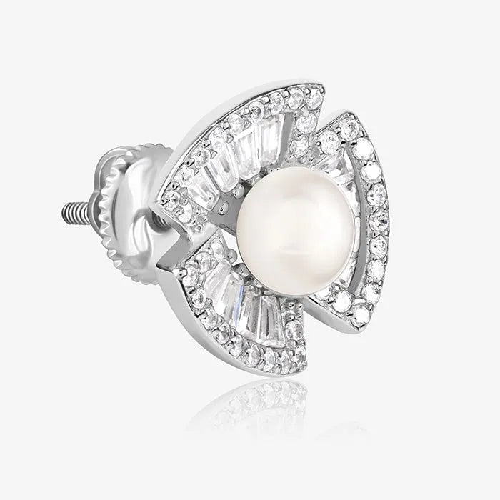 Lustrous Pearl Radiance Earrings - Touch925