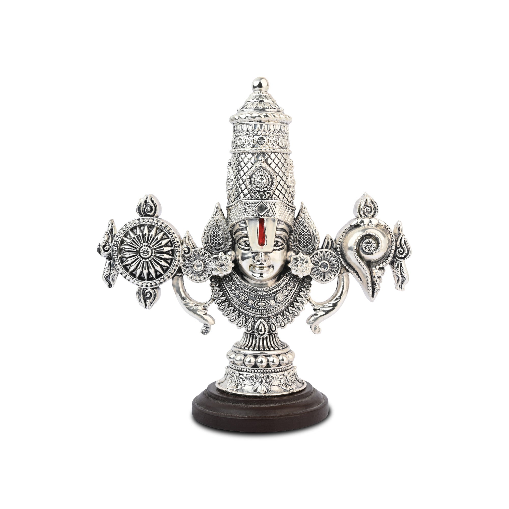 999 Silver Plated Tirupati Balaji Idol