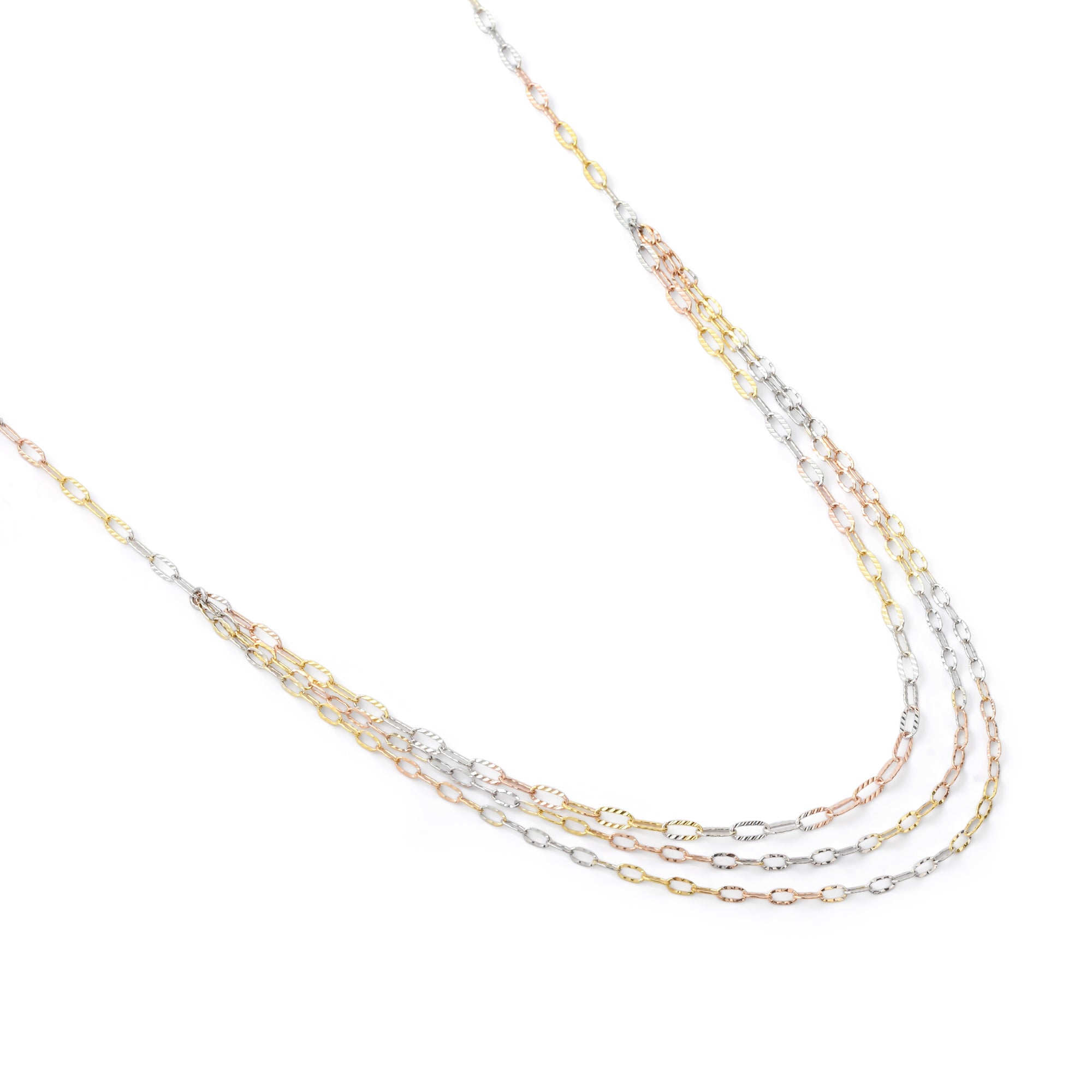 Triple-Tone Layered Necklace