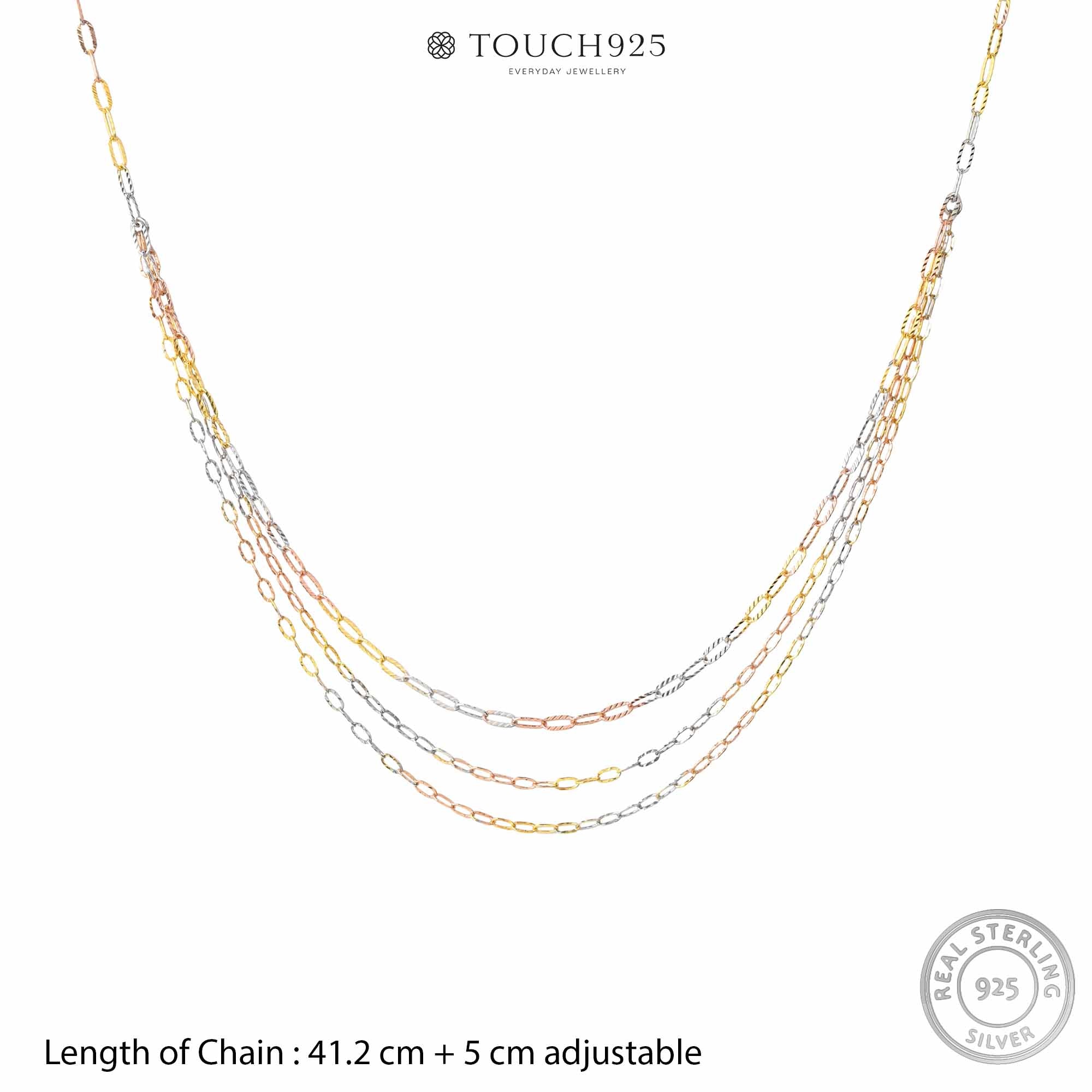 Triple-Tone Layered Necklace