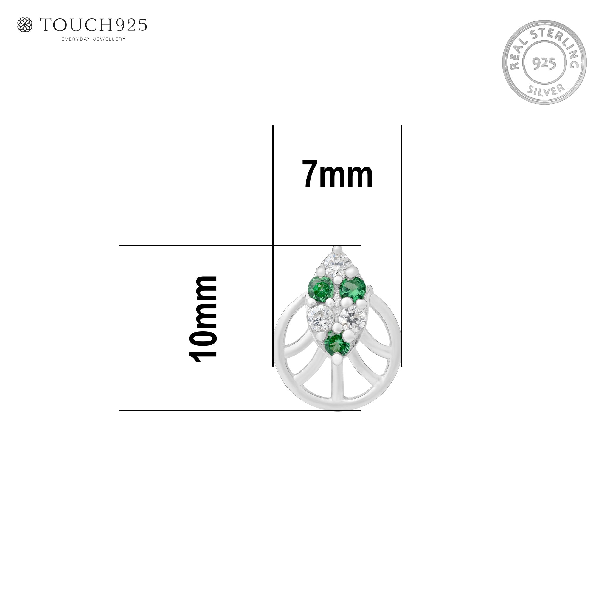 Classic Cluster Silver Nose Pin