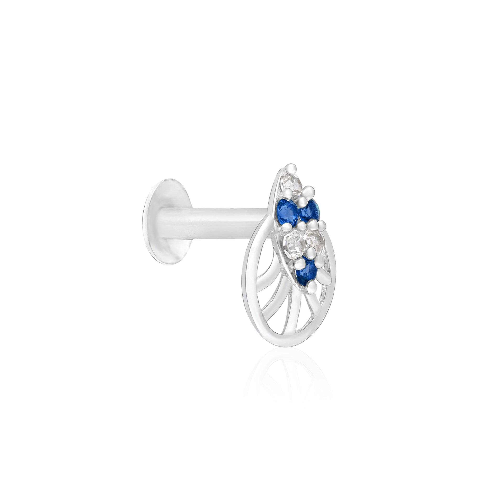 Classic Cluster Silver Nose Pin