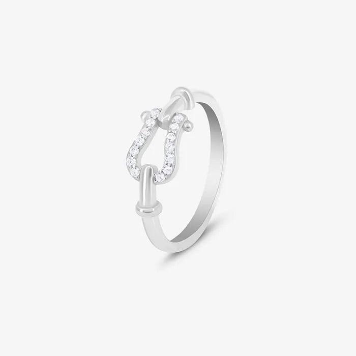 Unique CZ Stone Ring - Touch925