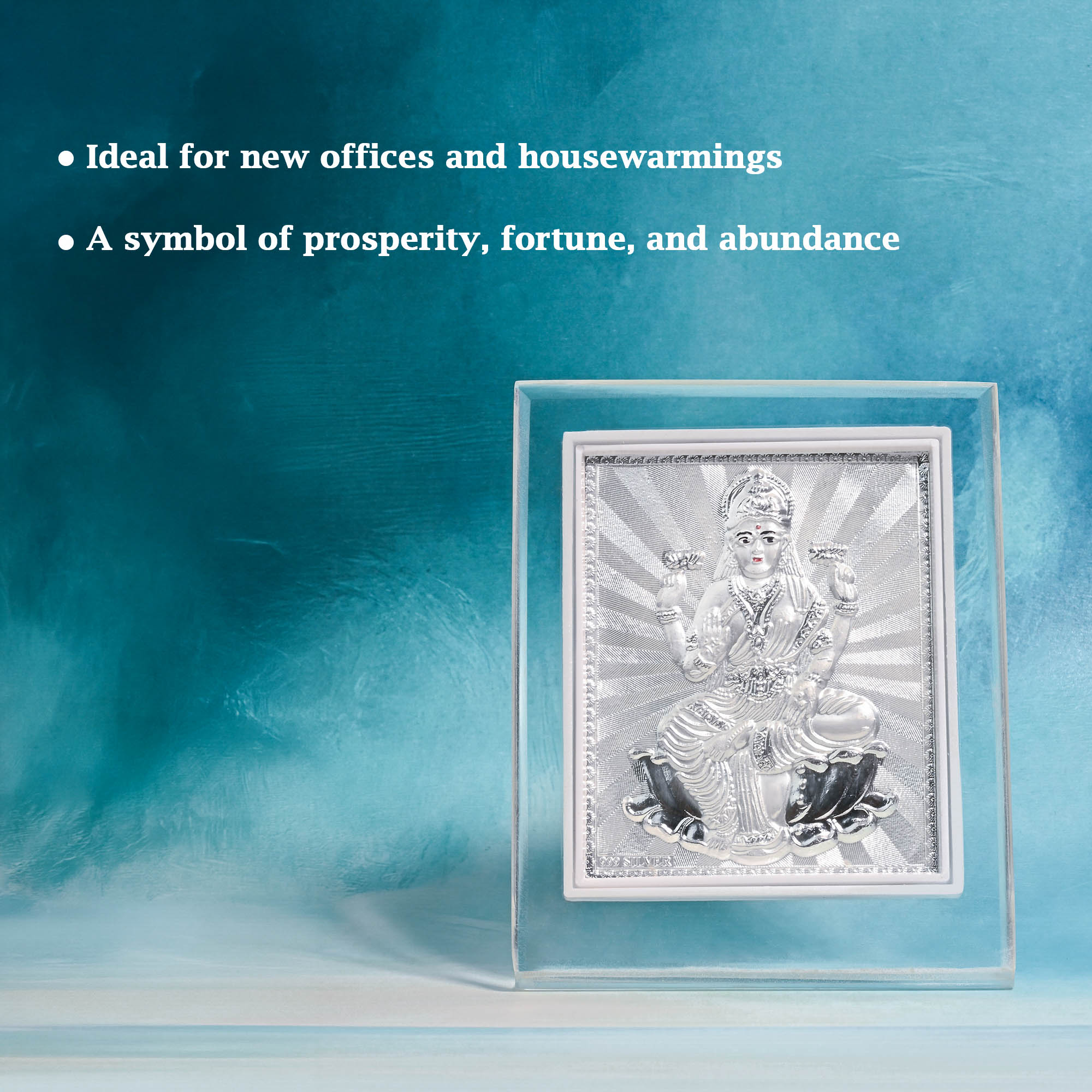 999 Silver Lakshmi Ji Frame