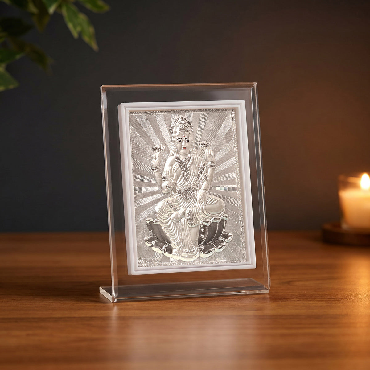 999 Silver Lakshmi Ji Frame