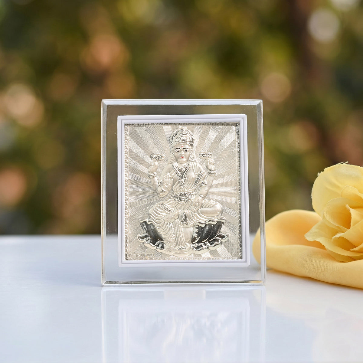 999 Silver Lakshmi Ji Frame