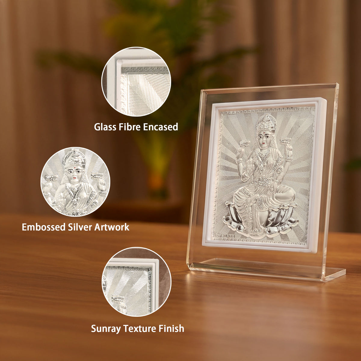 999 Silver Lakshmi Ji Frame