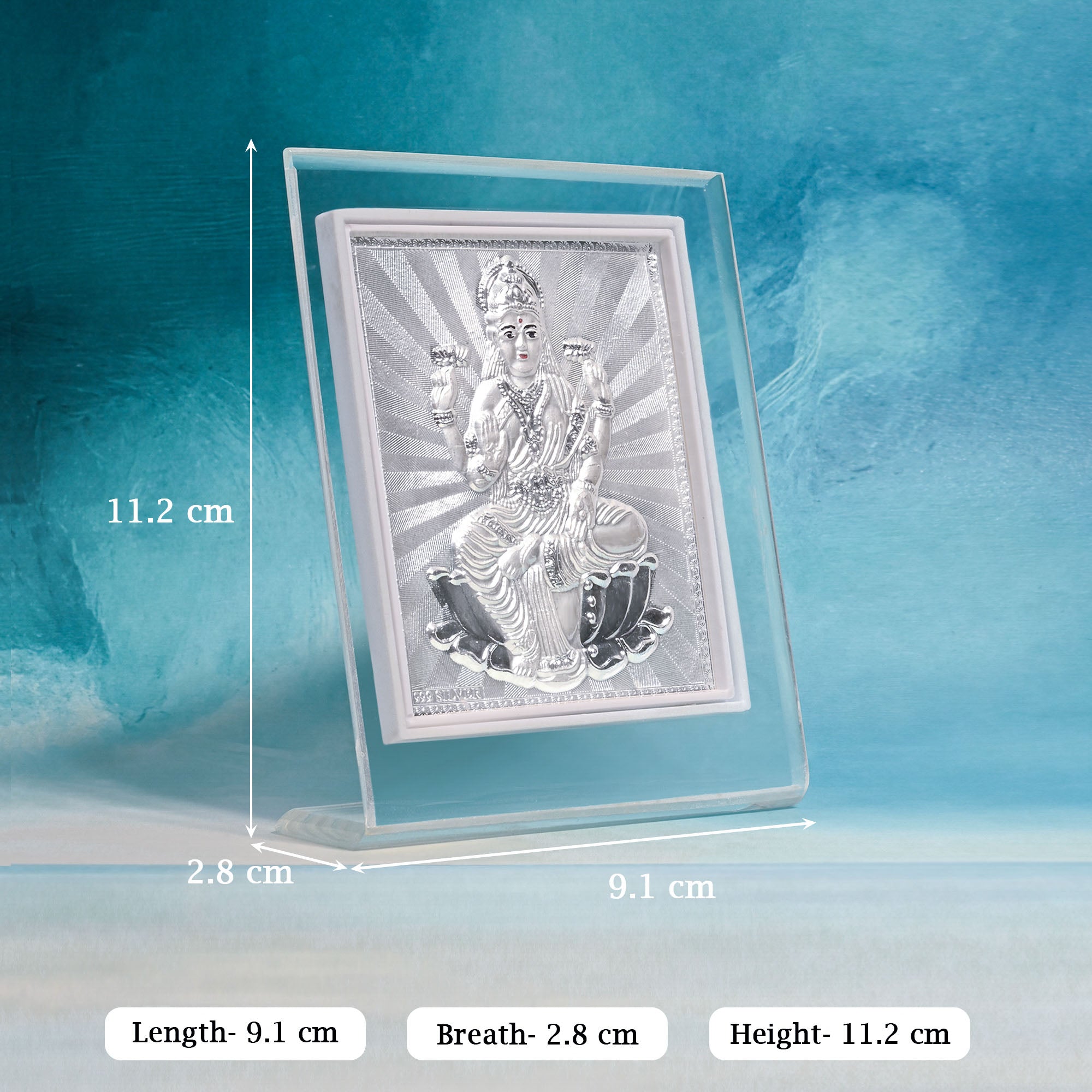 999 Silver Lakshmi Ji Frame
