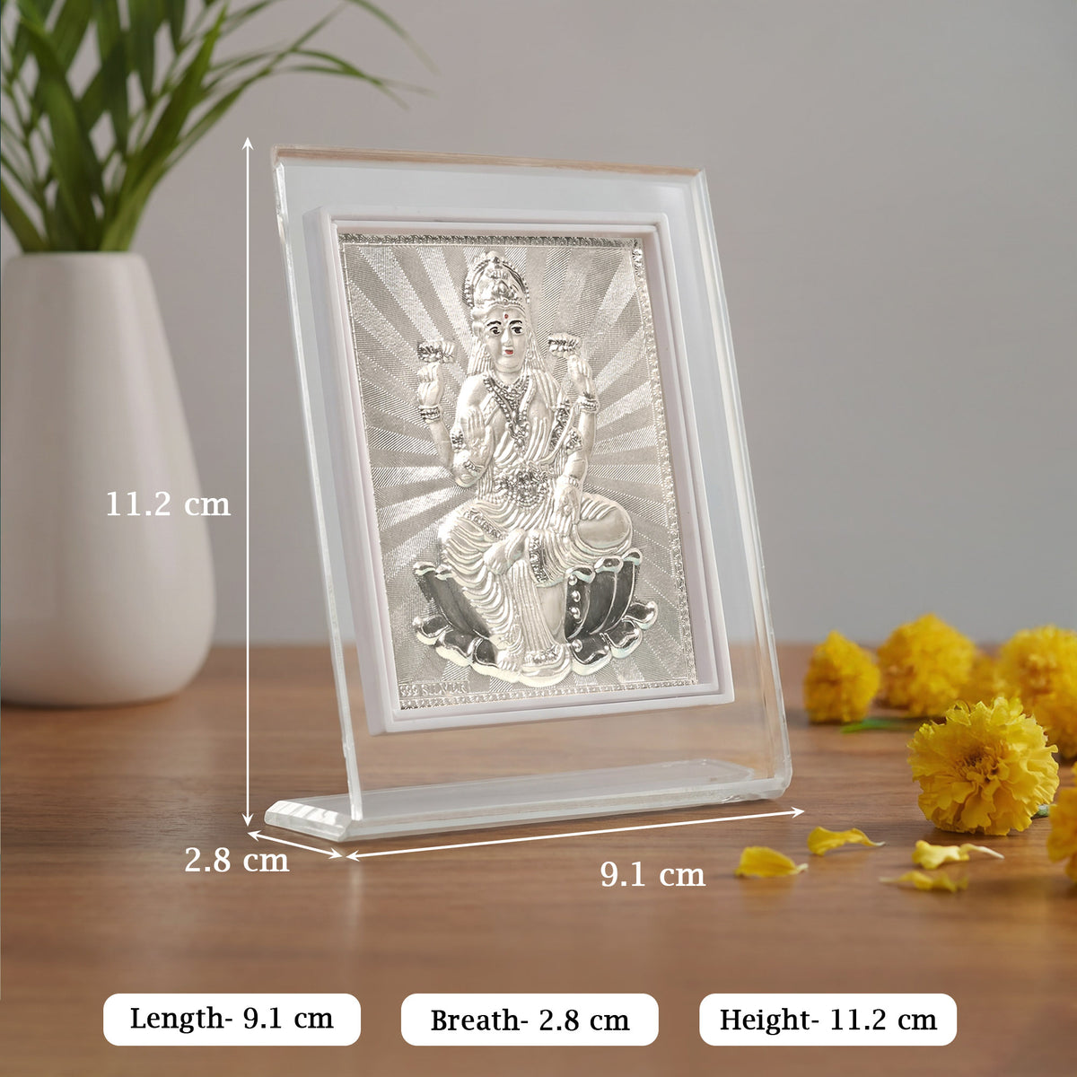999 Silver Lakshmi Ji Frame
