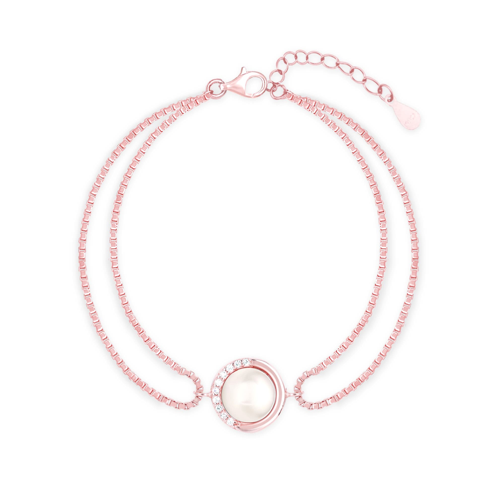 Double Chain Pearl Bracelet