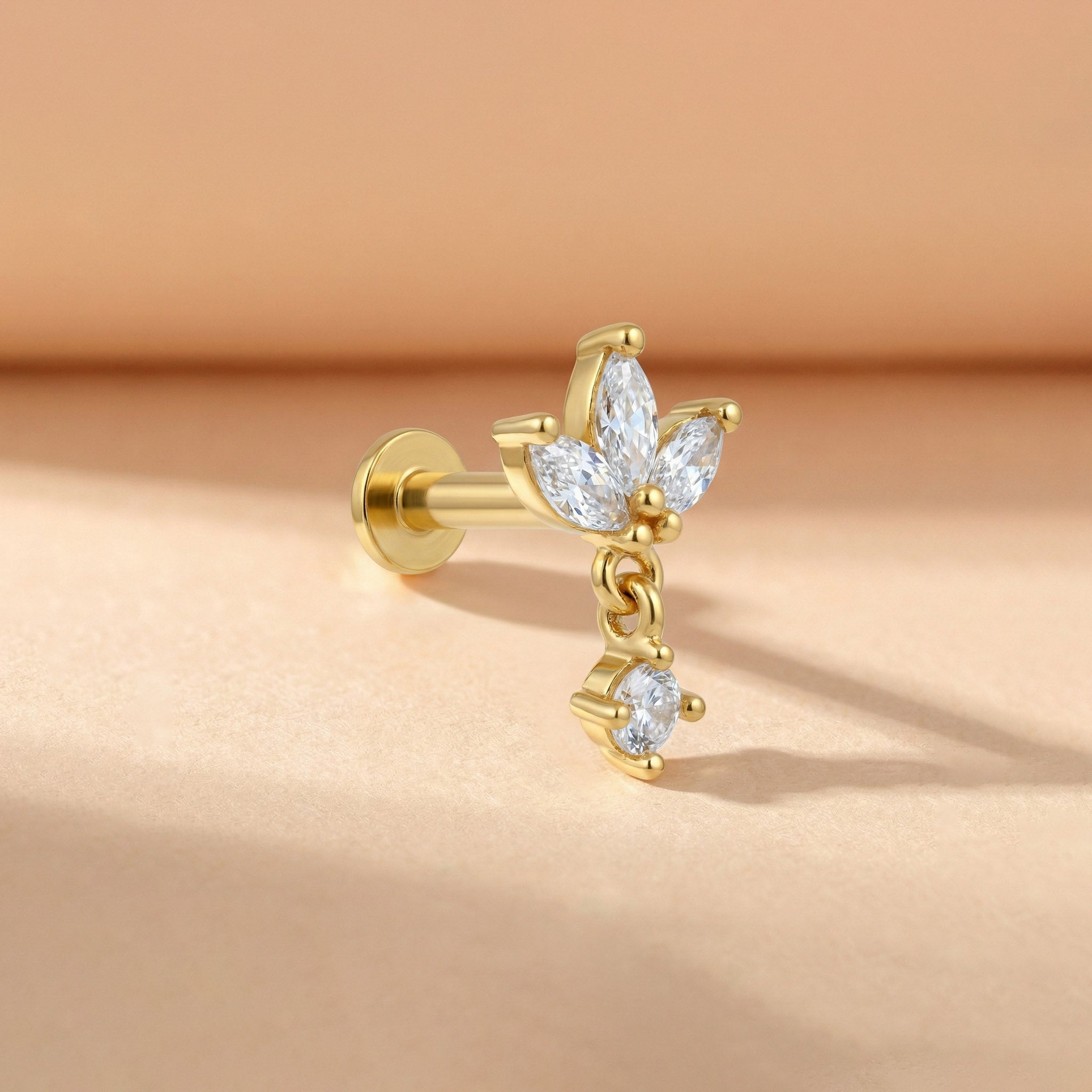 Marquise Bloom Nose Pin