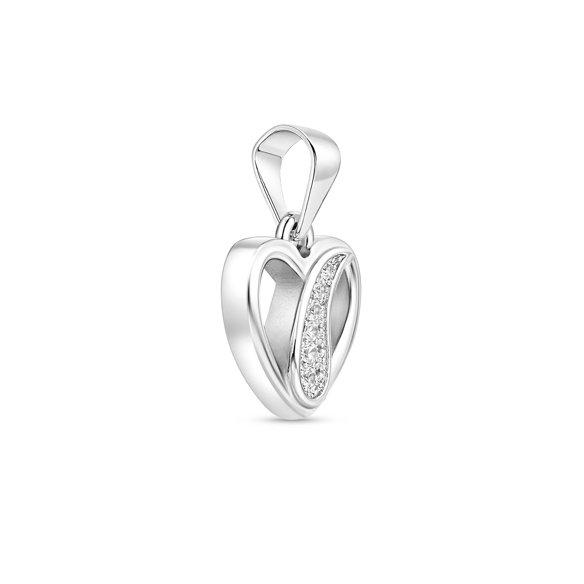 Petal Heart Silver Pendant
