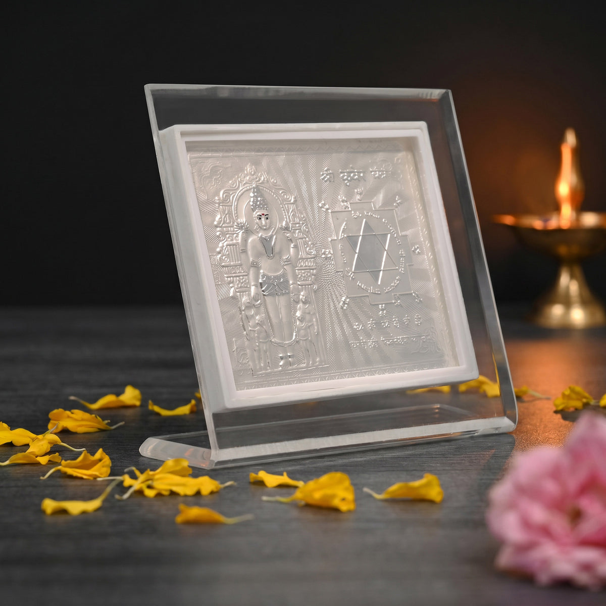 999 Silver Kuber Yantra Frame