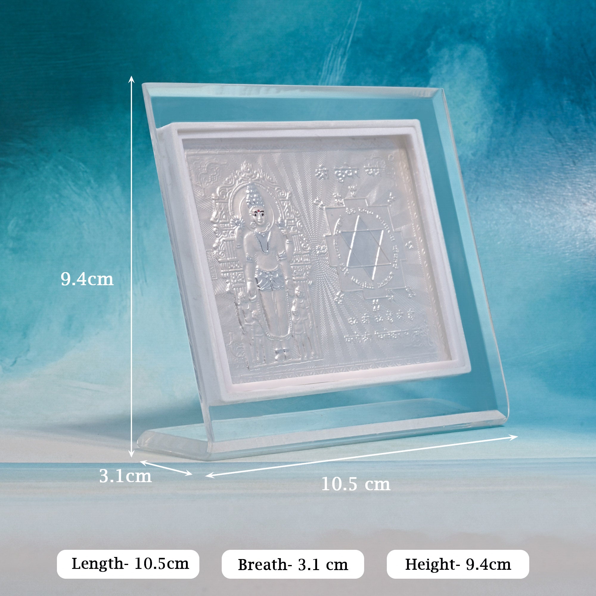 999 Silver Kuber Yantra Frame
