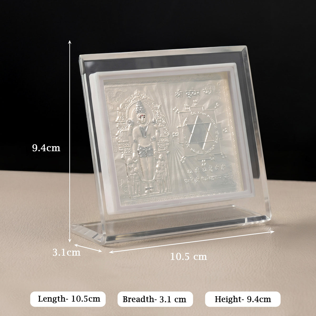 999 Silver Kuber Yantra Frame