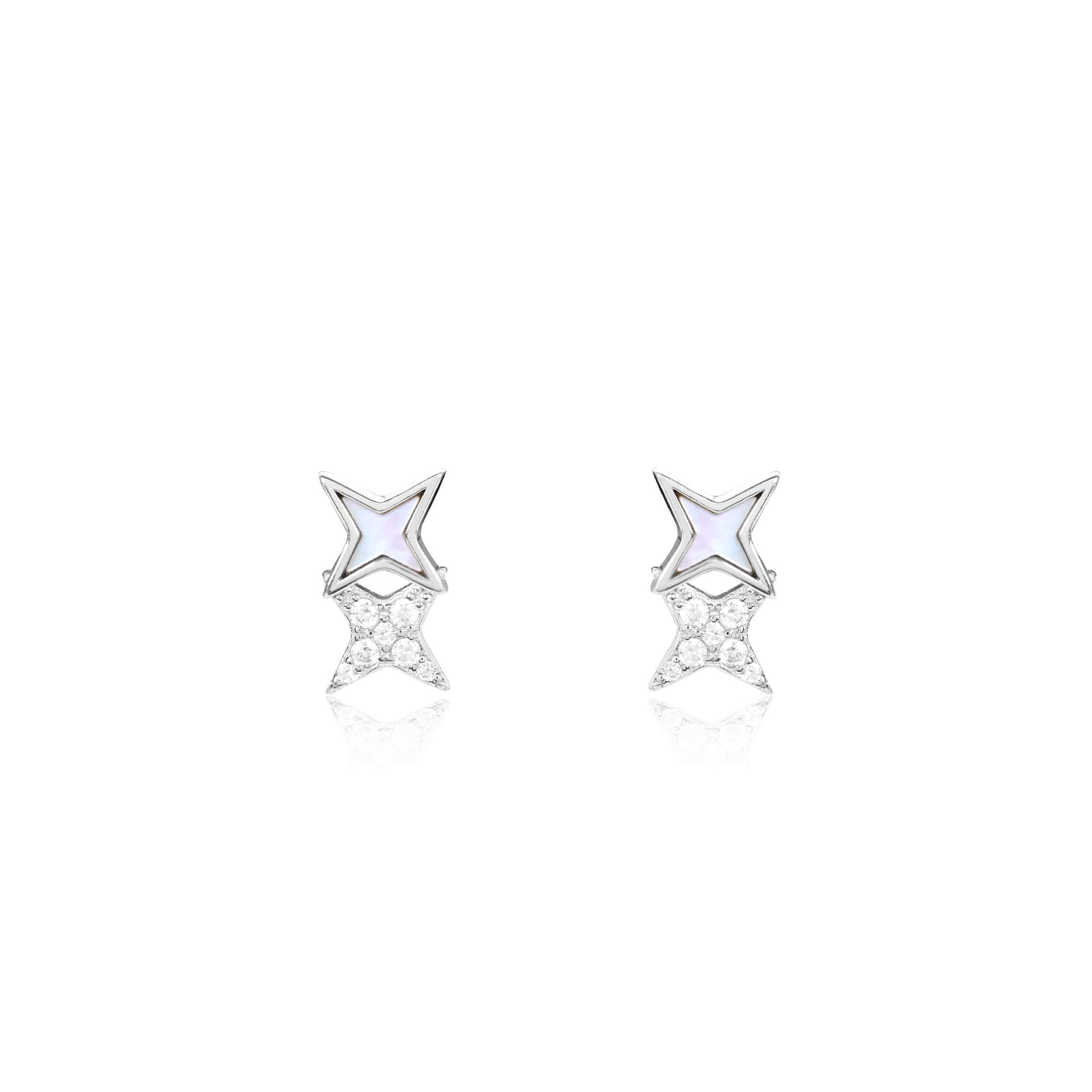 Starry Zircon Silver Pendant Set