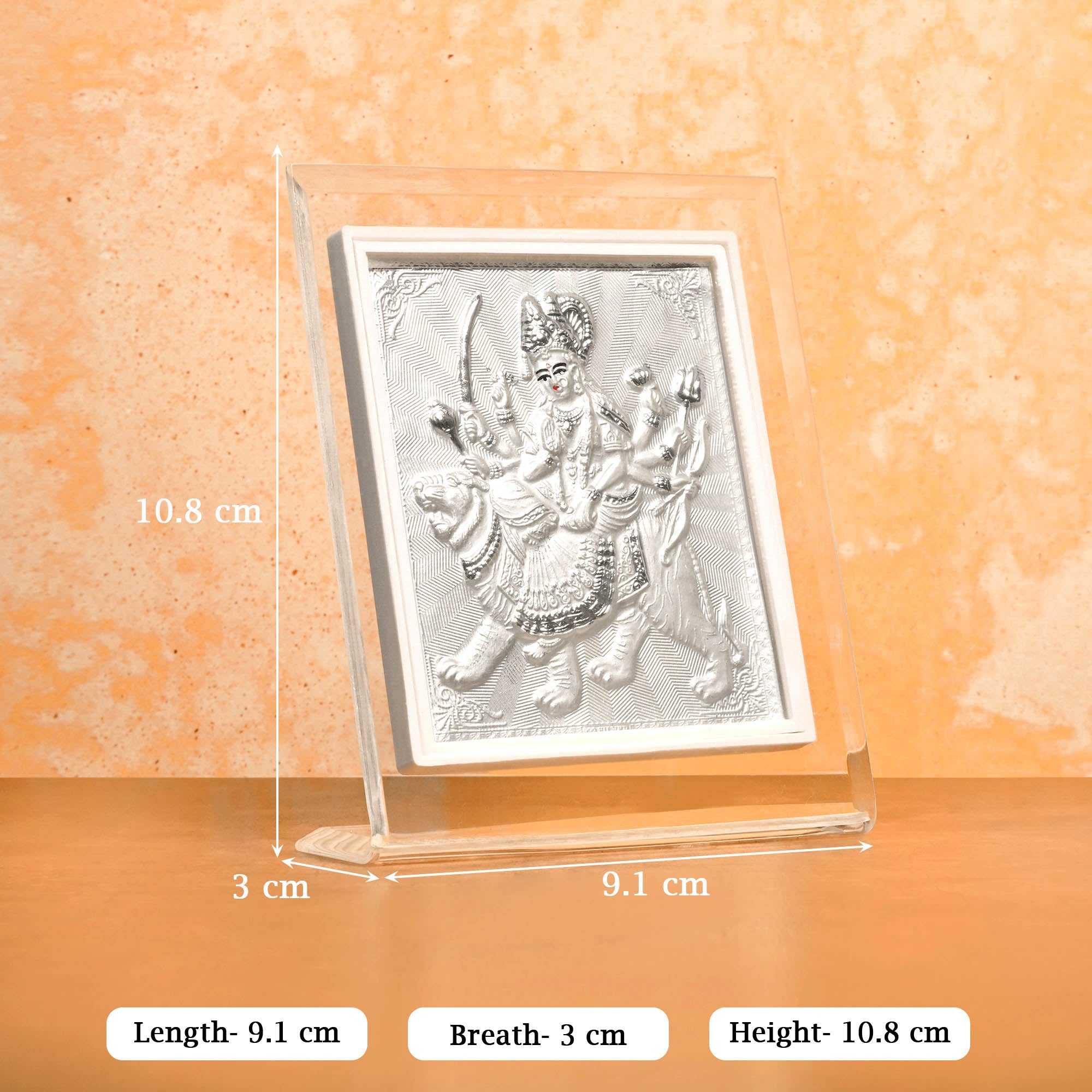 999 Silver Durga Maa Frame