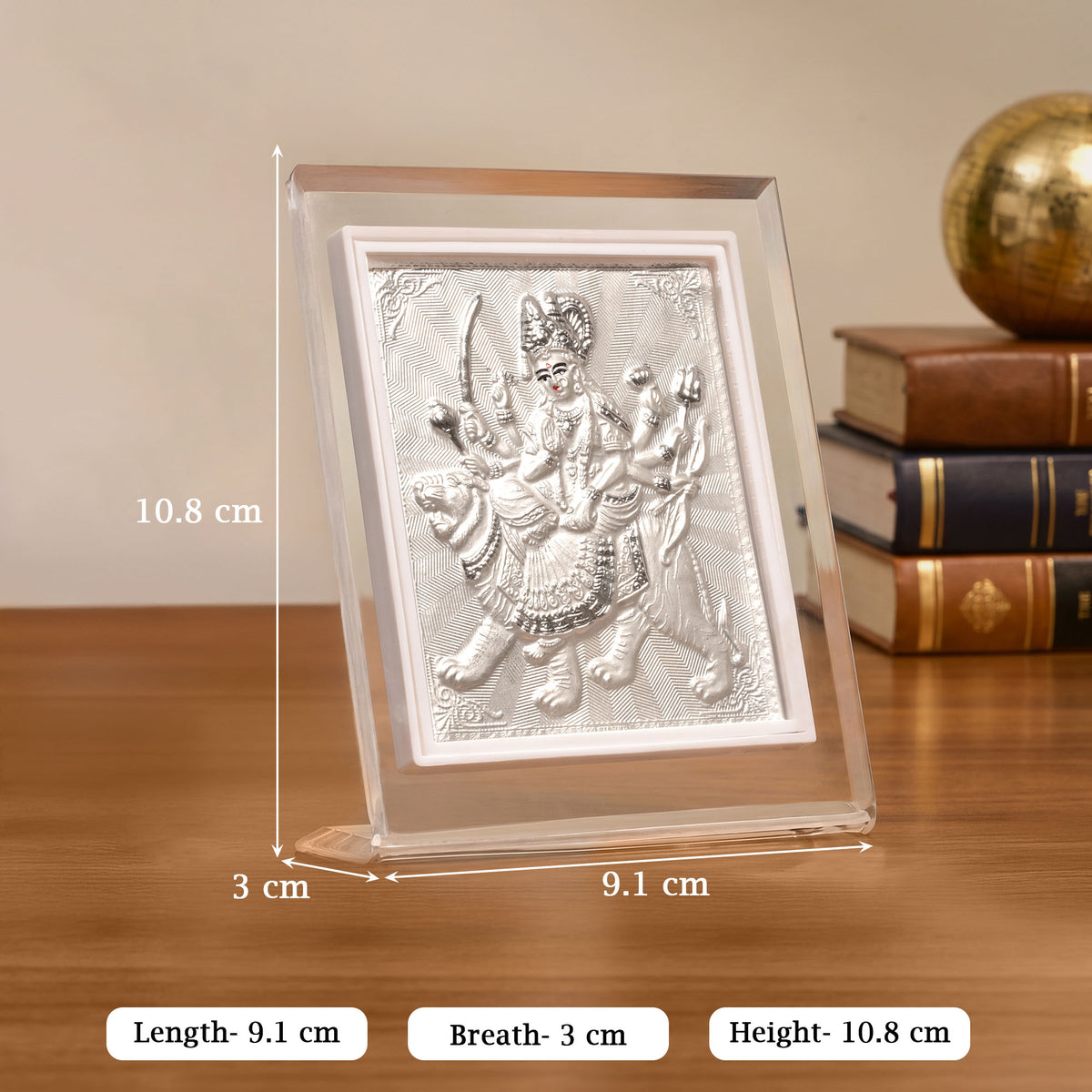 999 Silver Durga Maa Frame