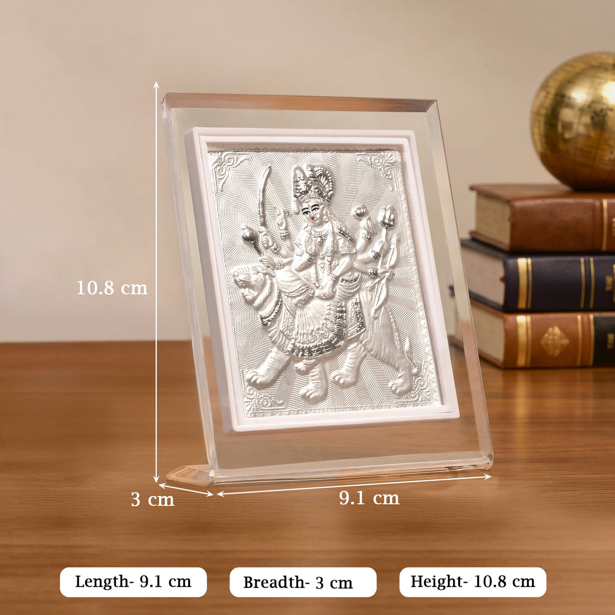 999 Silver Durga Maa Frame
