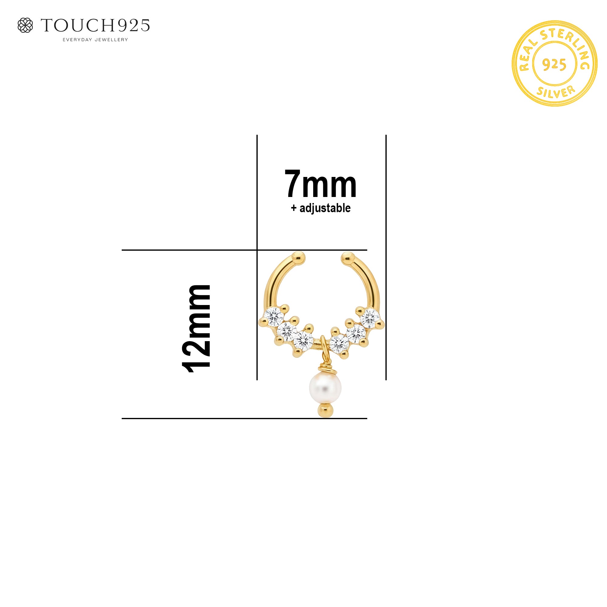 Pearl Drop Septum Nose Ring