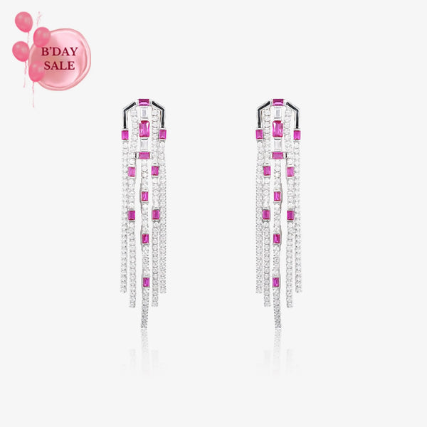 Enchanted Blush CZ Cascade Dangling Earrings - Touch925