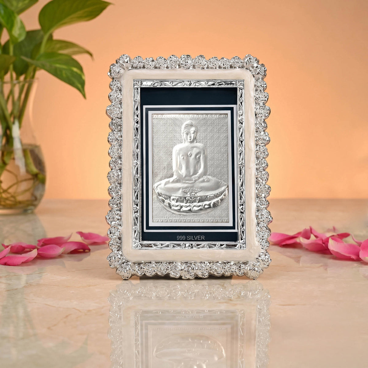 999 Silver Mahavir Swami Frame
