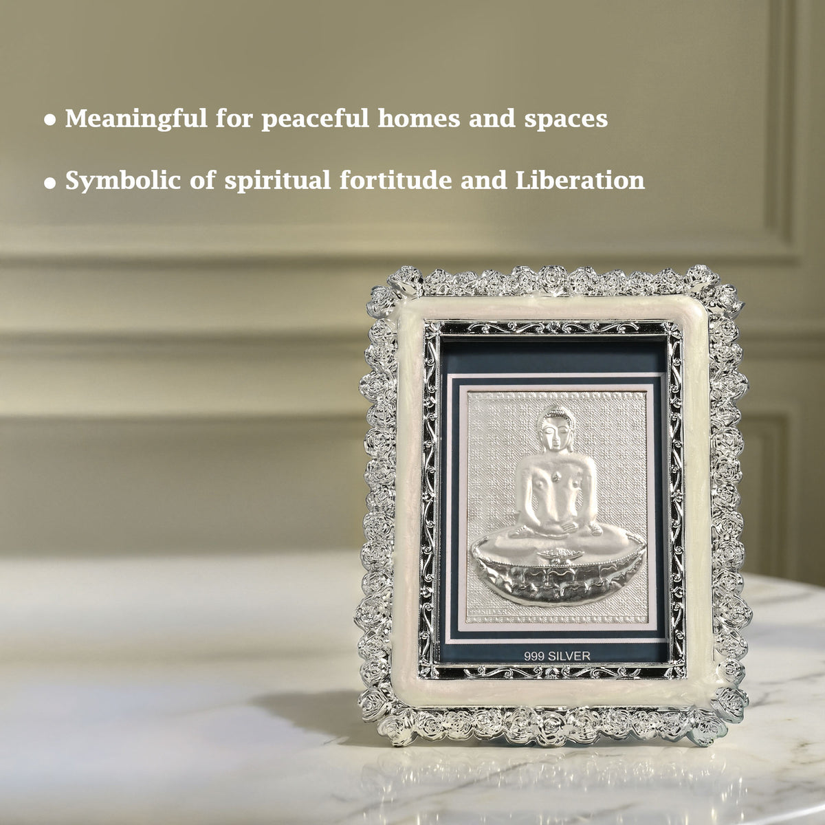 999 Silver Mahavir Swami Frame