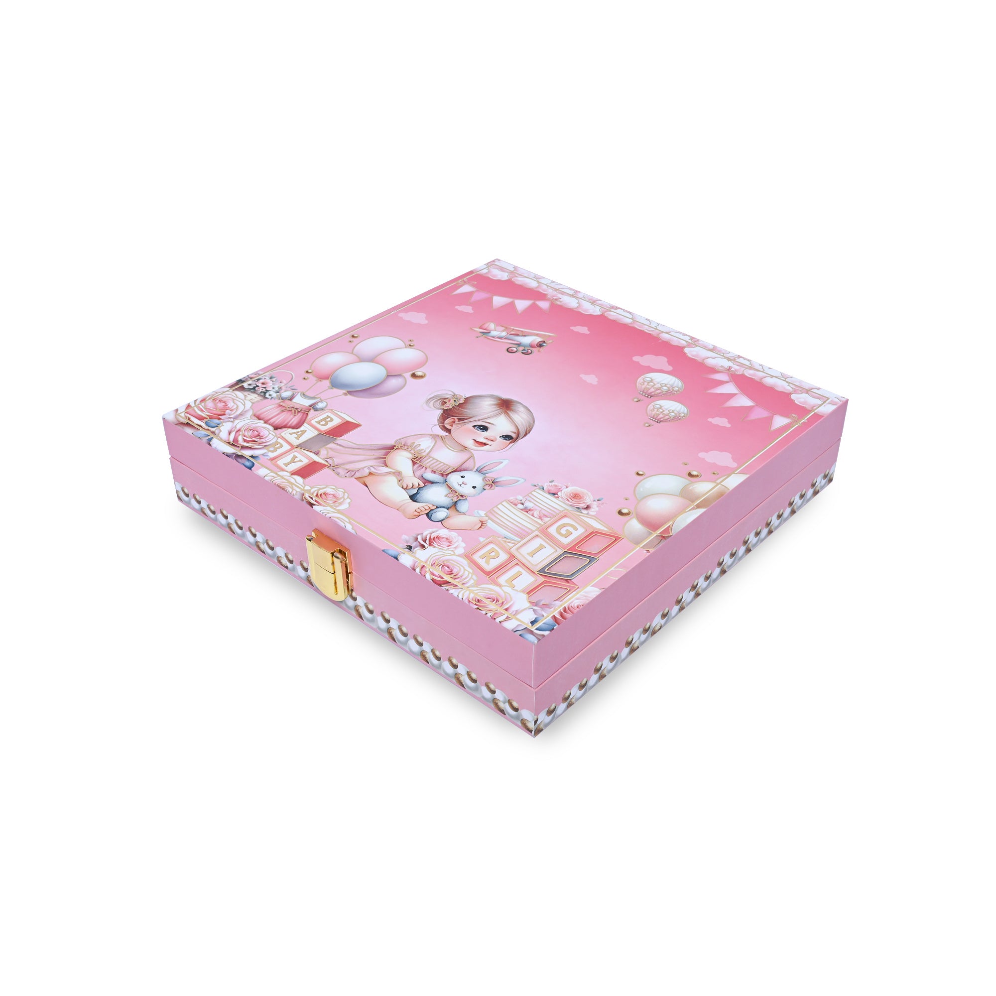 999 Silver Musical Baby Girl Coin Box (5 Coins)