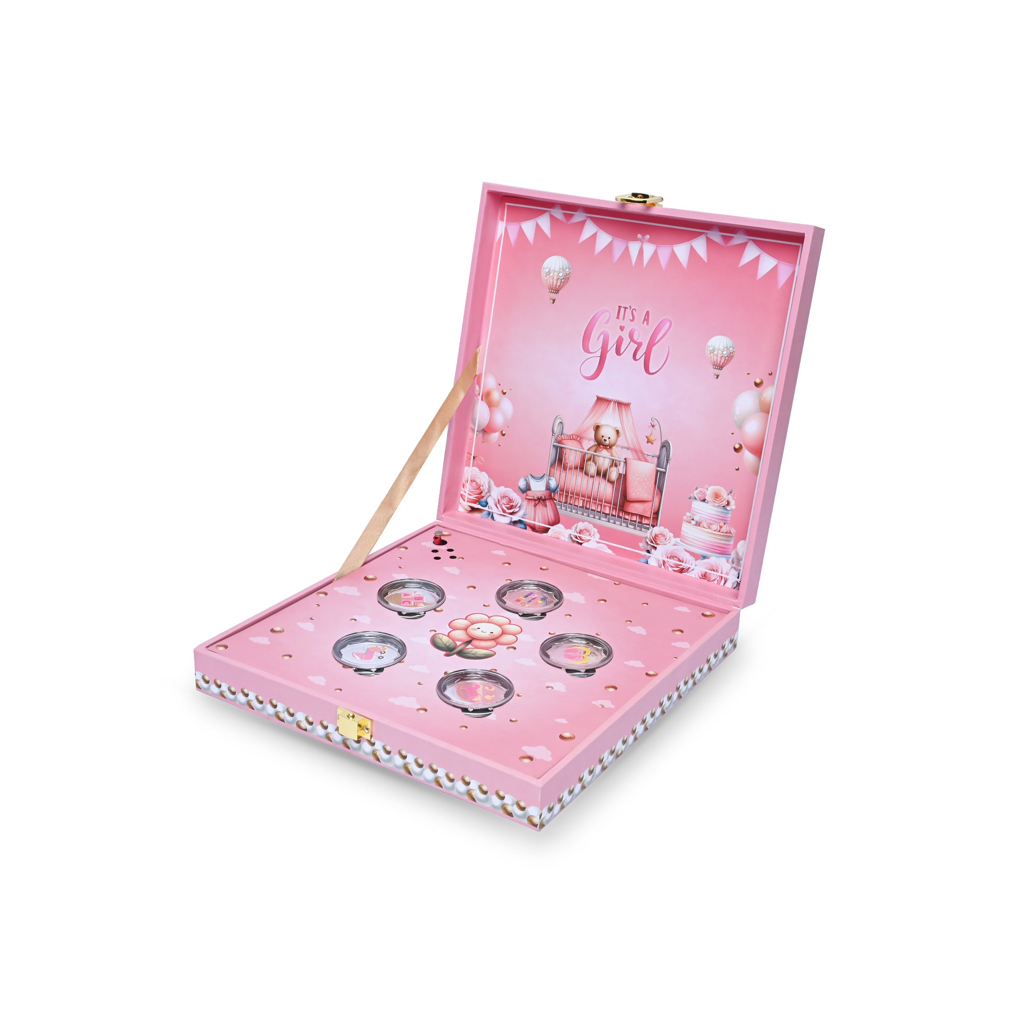 999 Silver Musical Baby Girl Coin Box (5 Coins)