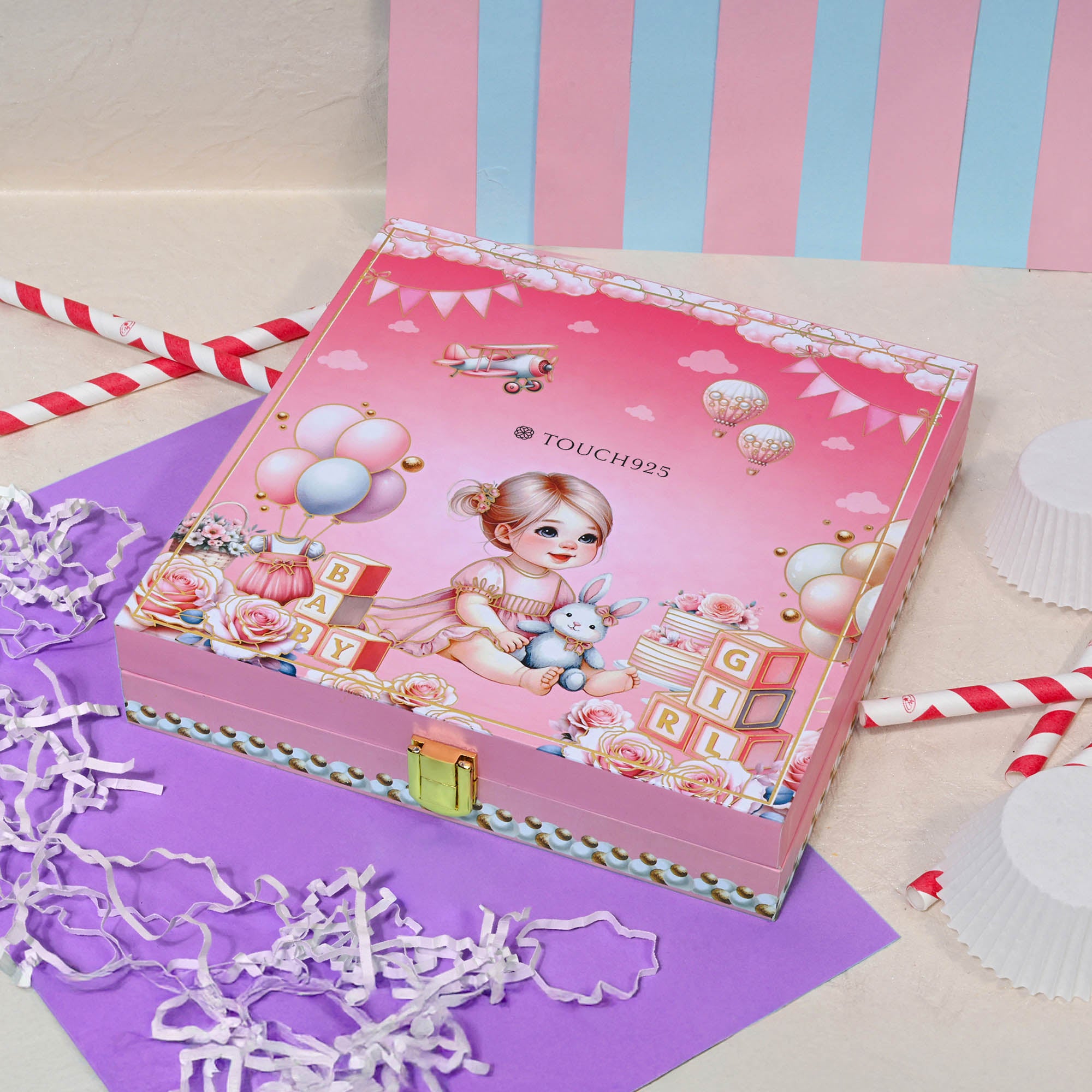 999 Silver Musical Baby Girl Coin Box (5 Coins)