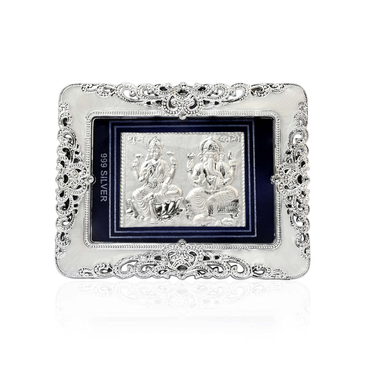 999 Silver Lakshmi Ganesha Frame