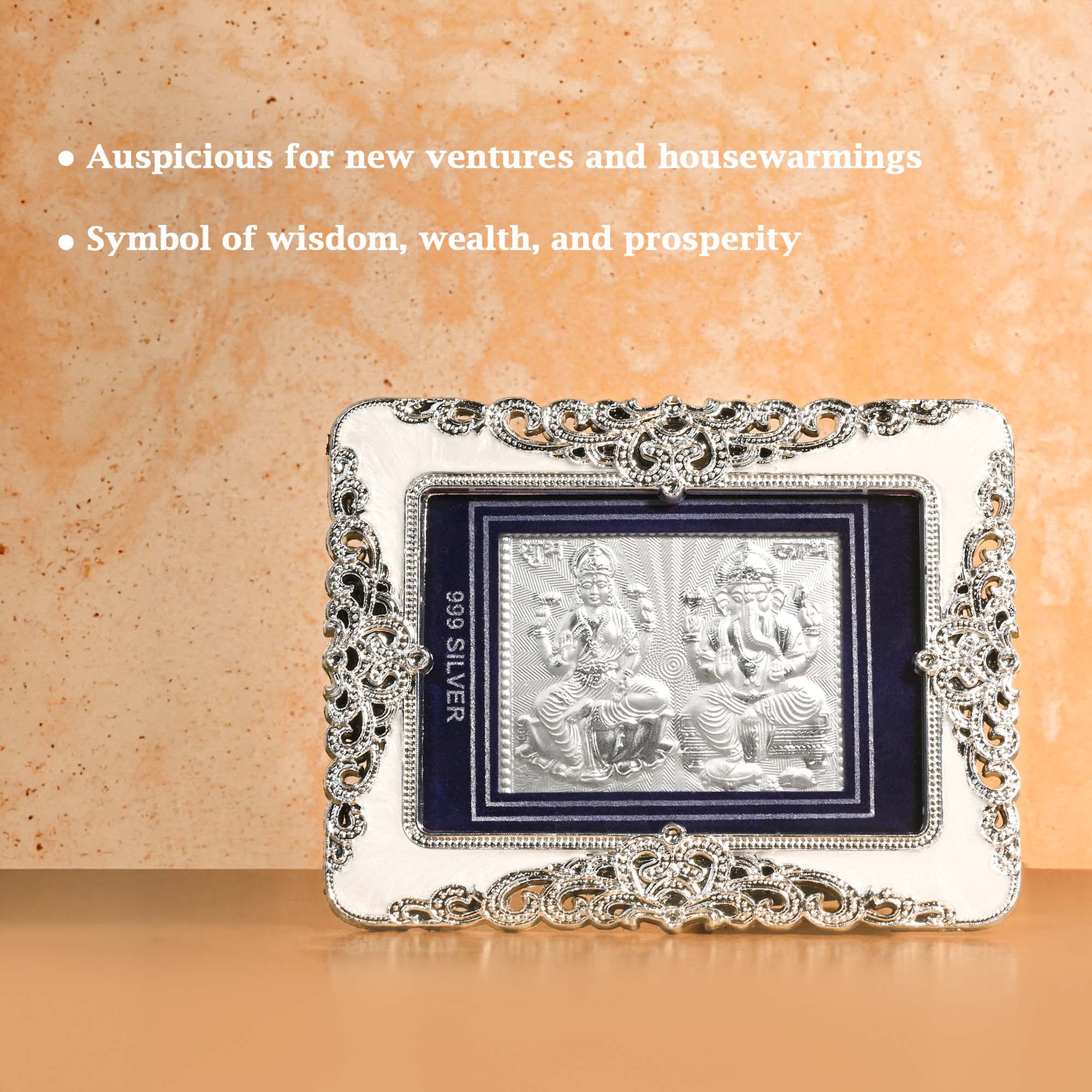 999 Silver Laxmi Ganesha Frame