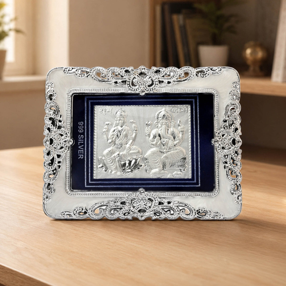 999 Silver Lakshmi Ganesha Frame