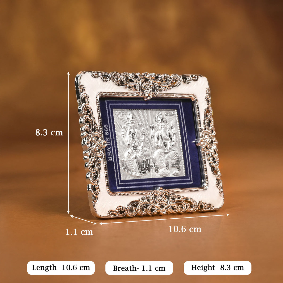 999 Silver Lakshmi Ganesha Frame