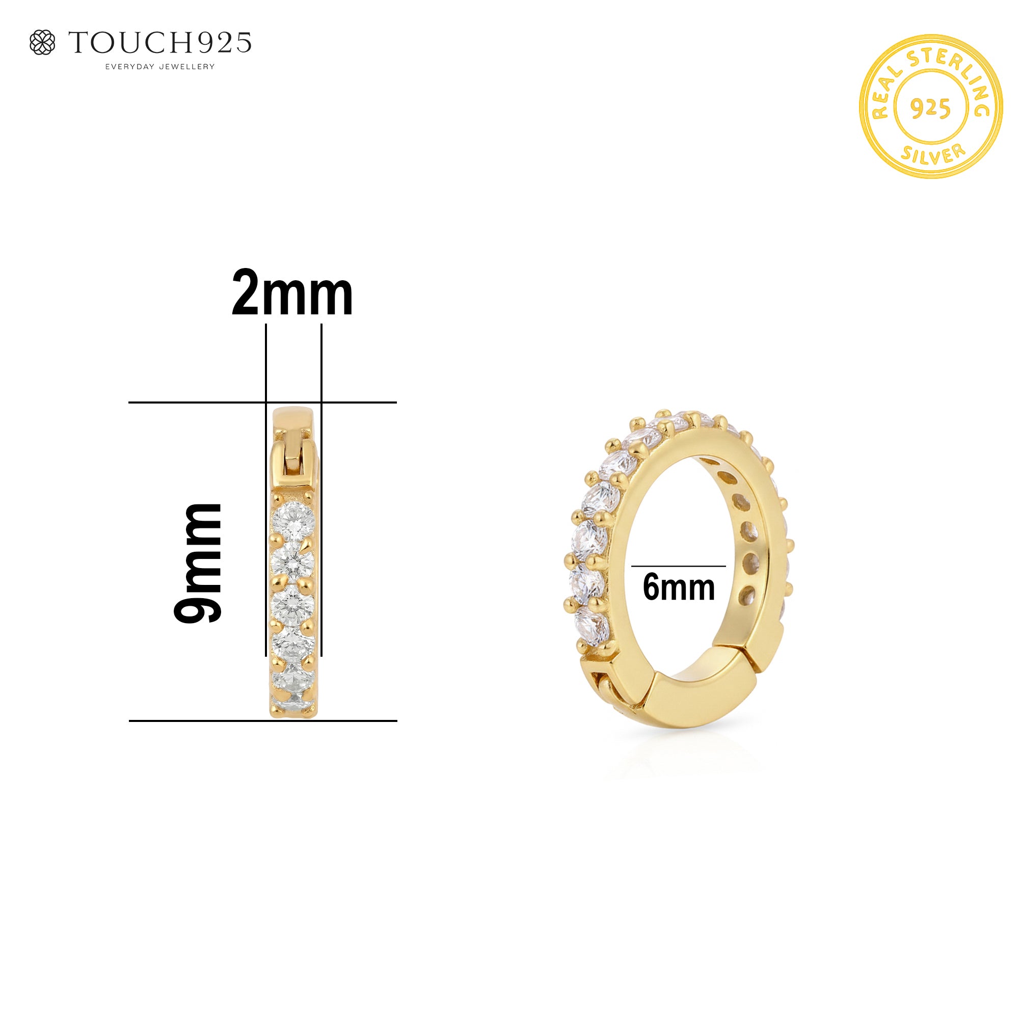 Pavé Huggie Nose Ring