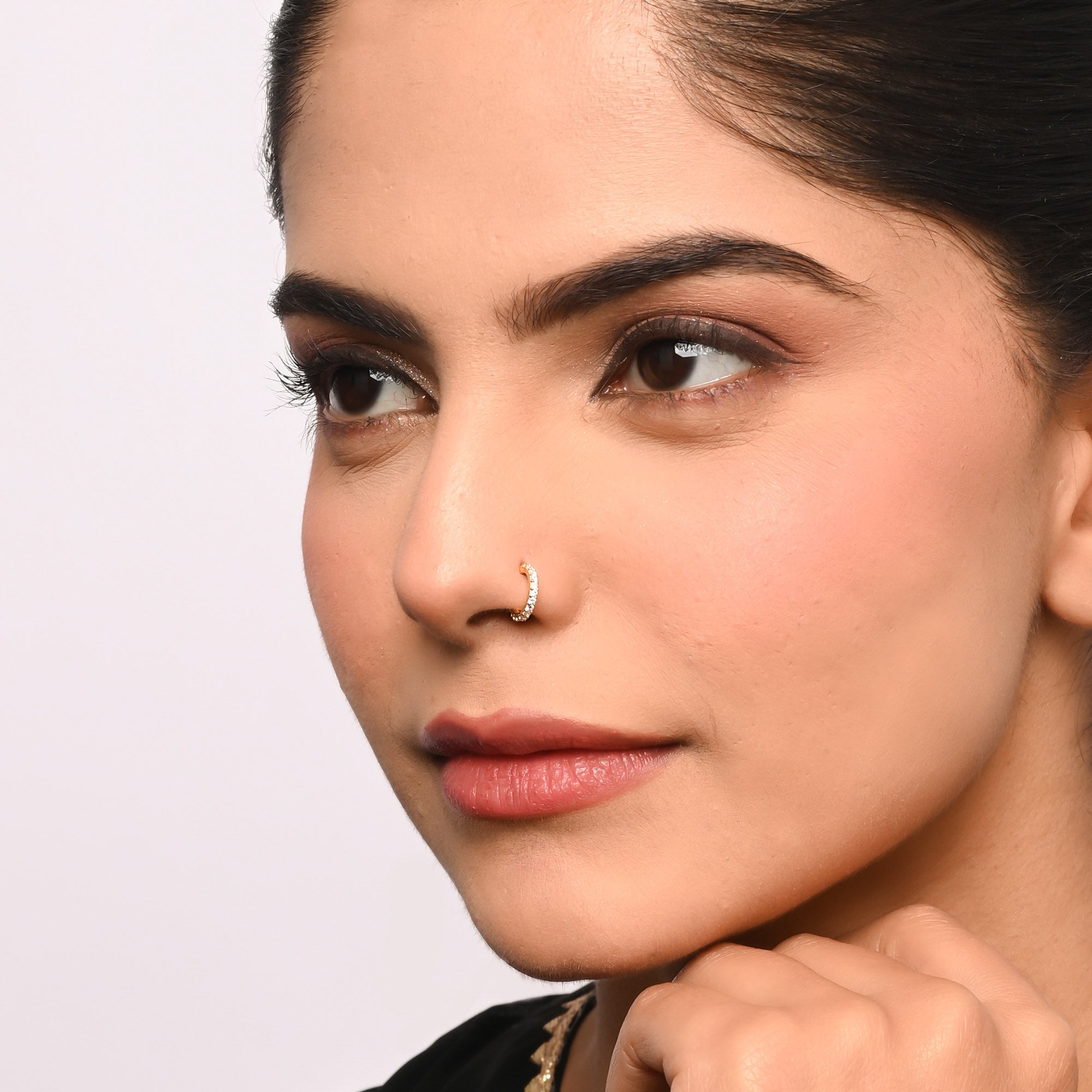 Pavé Huggie Nose Ring