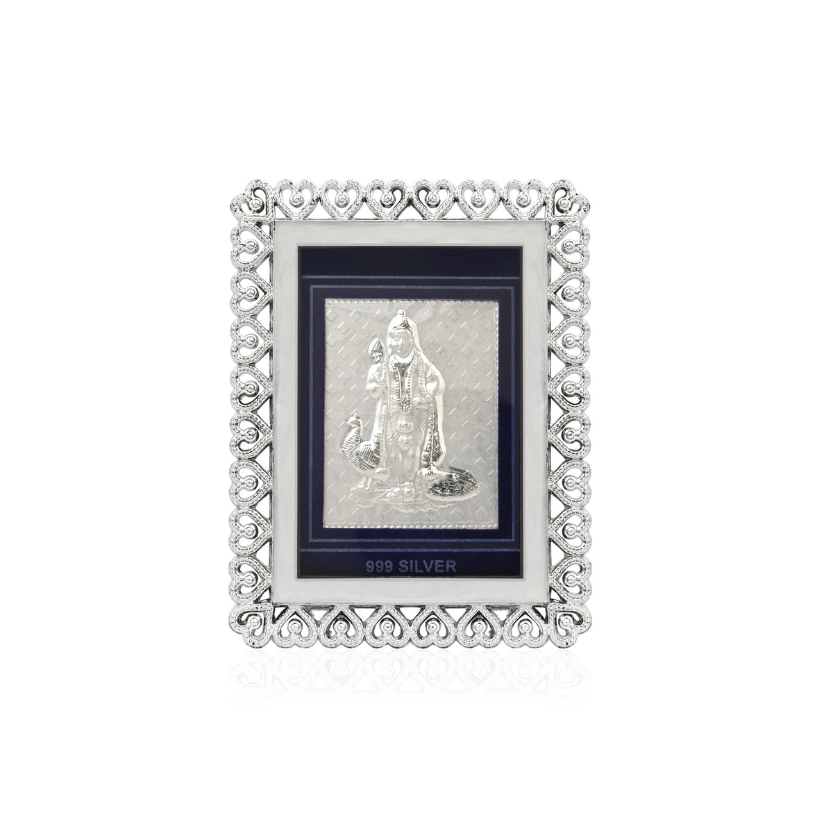 999 Silver Murugan Swami Frame