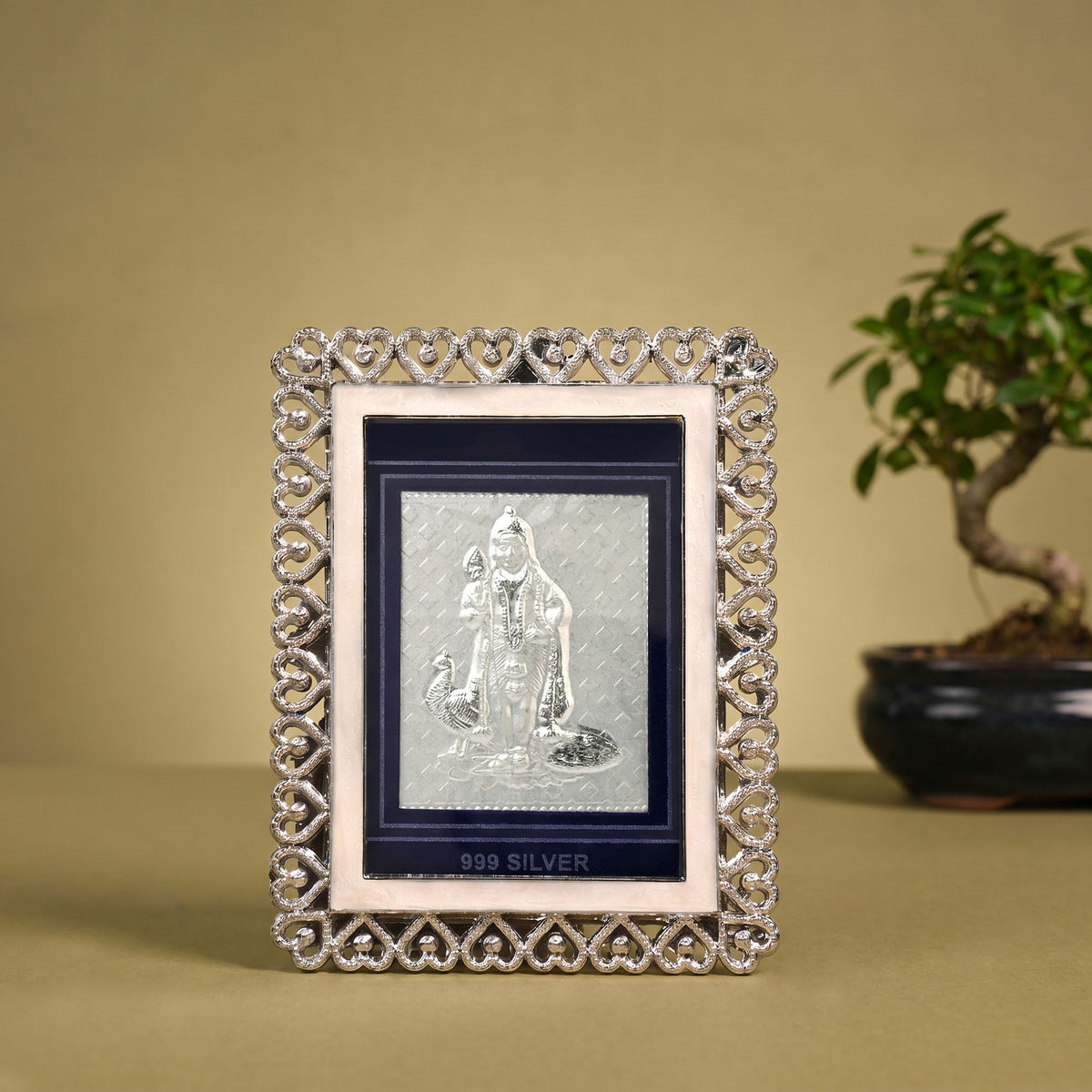 999 Silver Murugan Swami Frame