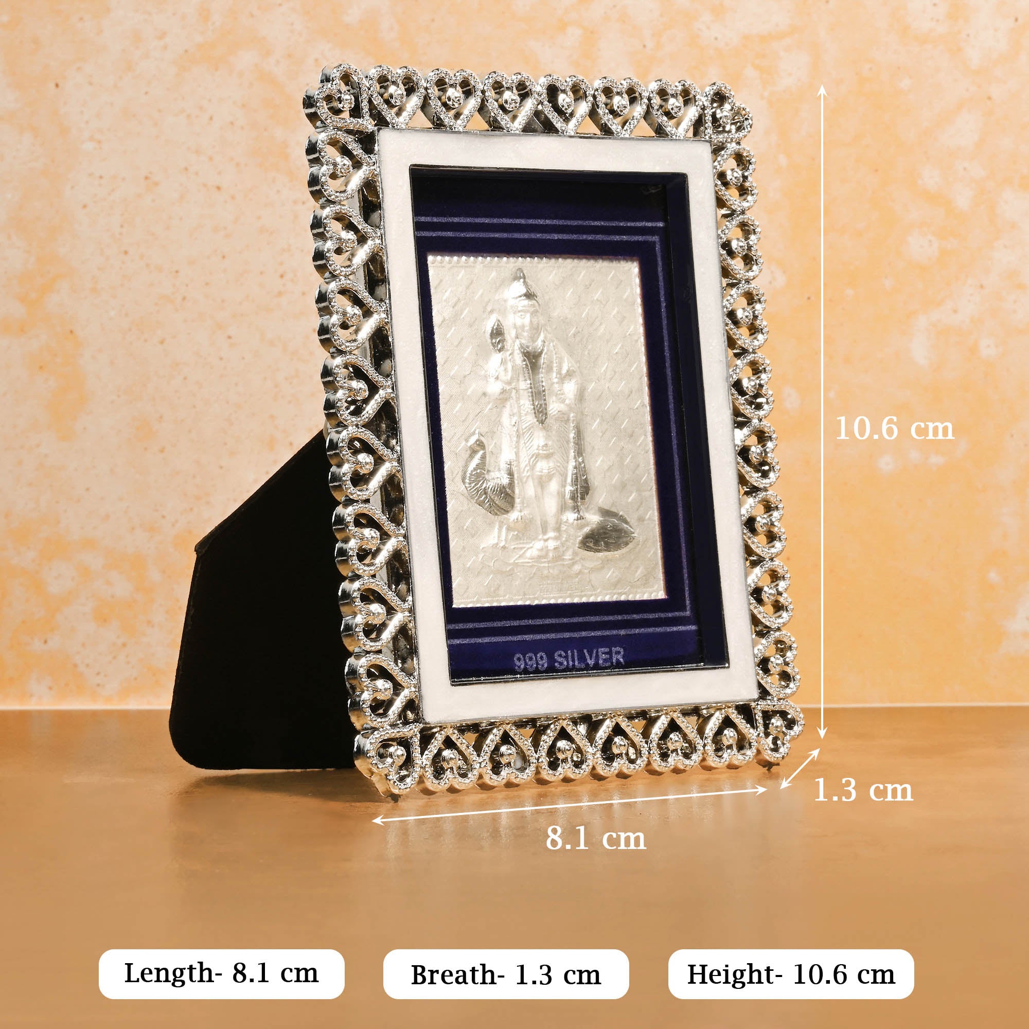 999 Silver Murugan Swami Frame