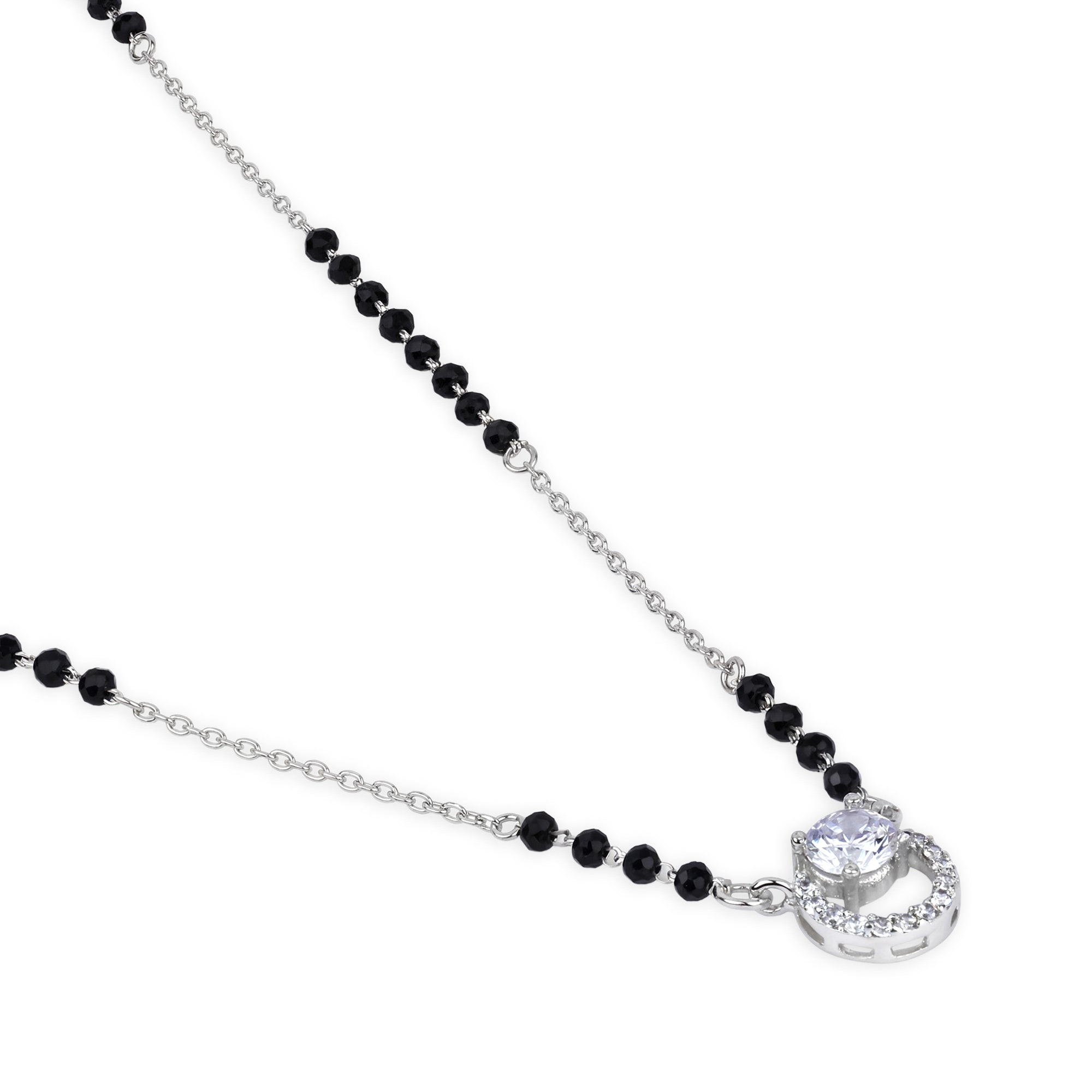 Floating Solitaire Halo Mangalsutra