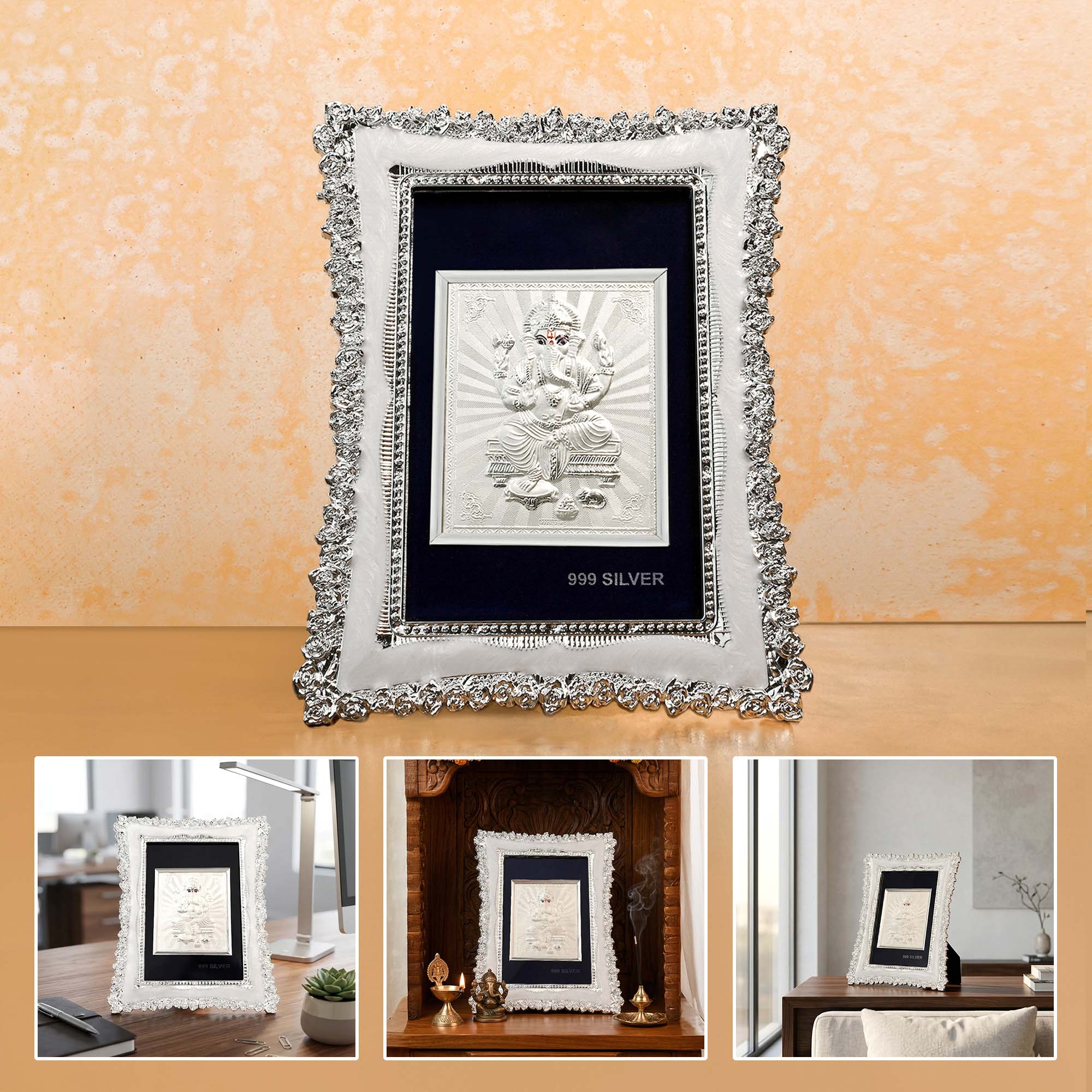 999 Silver Ganesha Frame