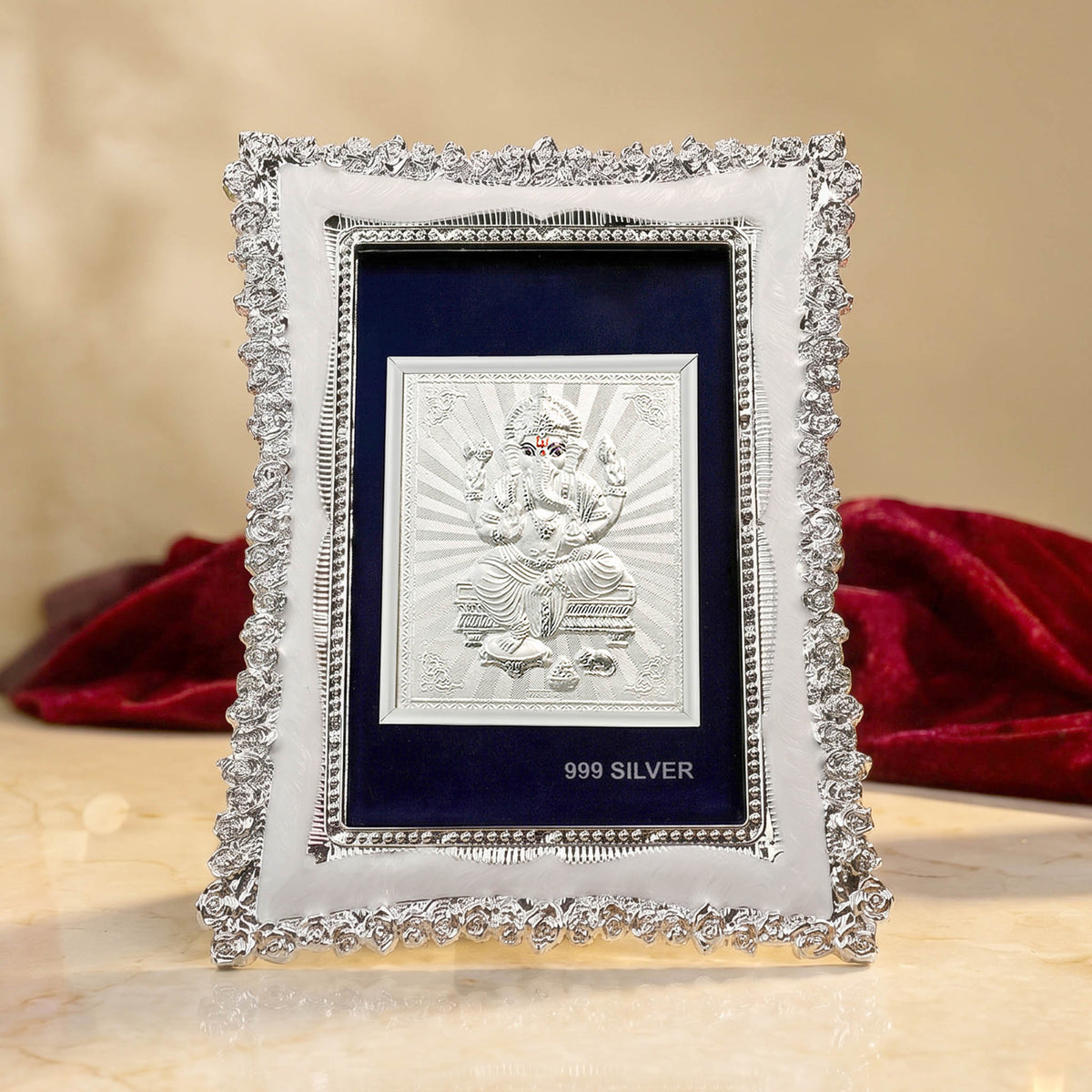 999 Silver Ganesha Frame
