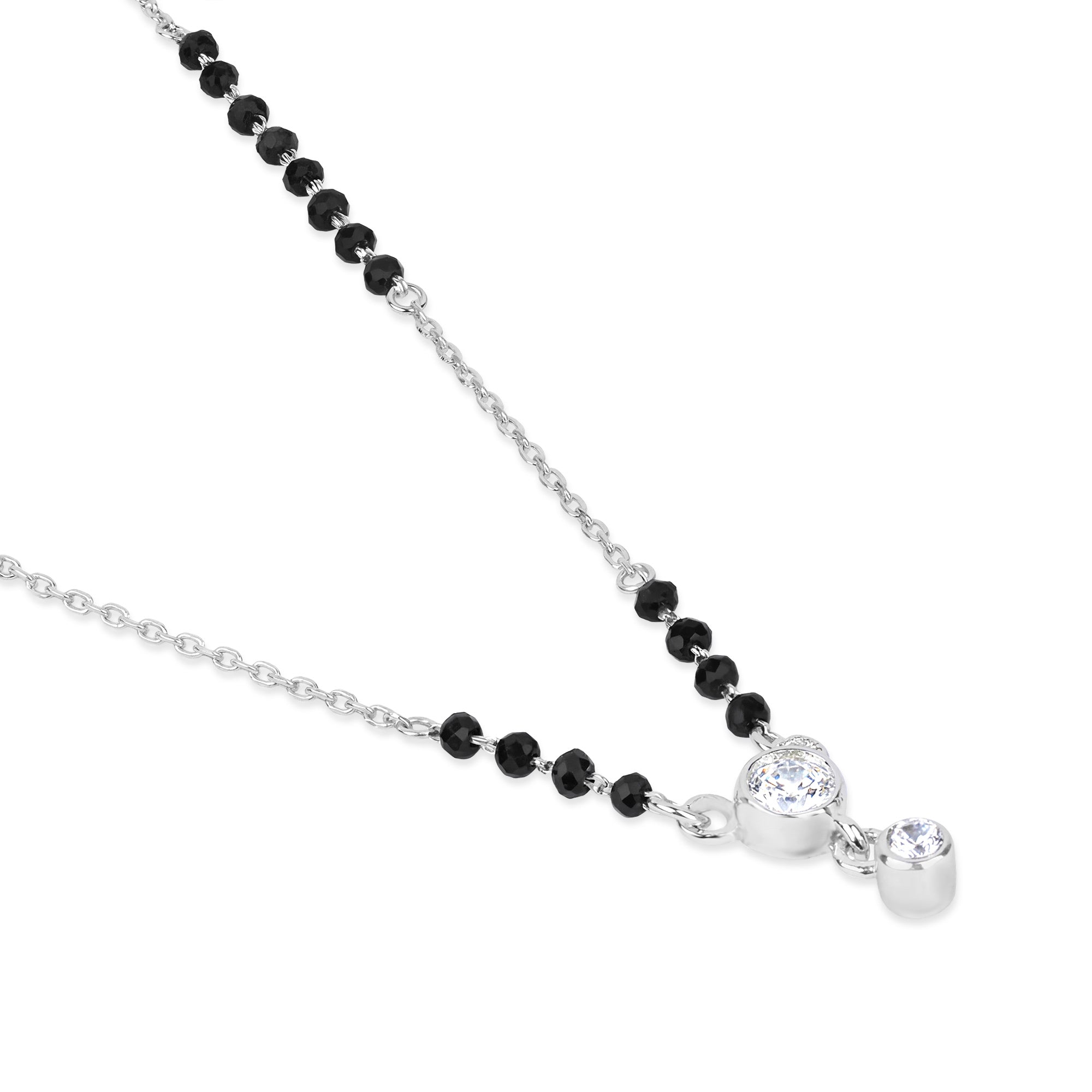 Dual Solitaire Drop Zircon Mangalsutra