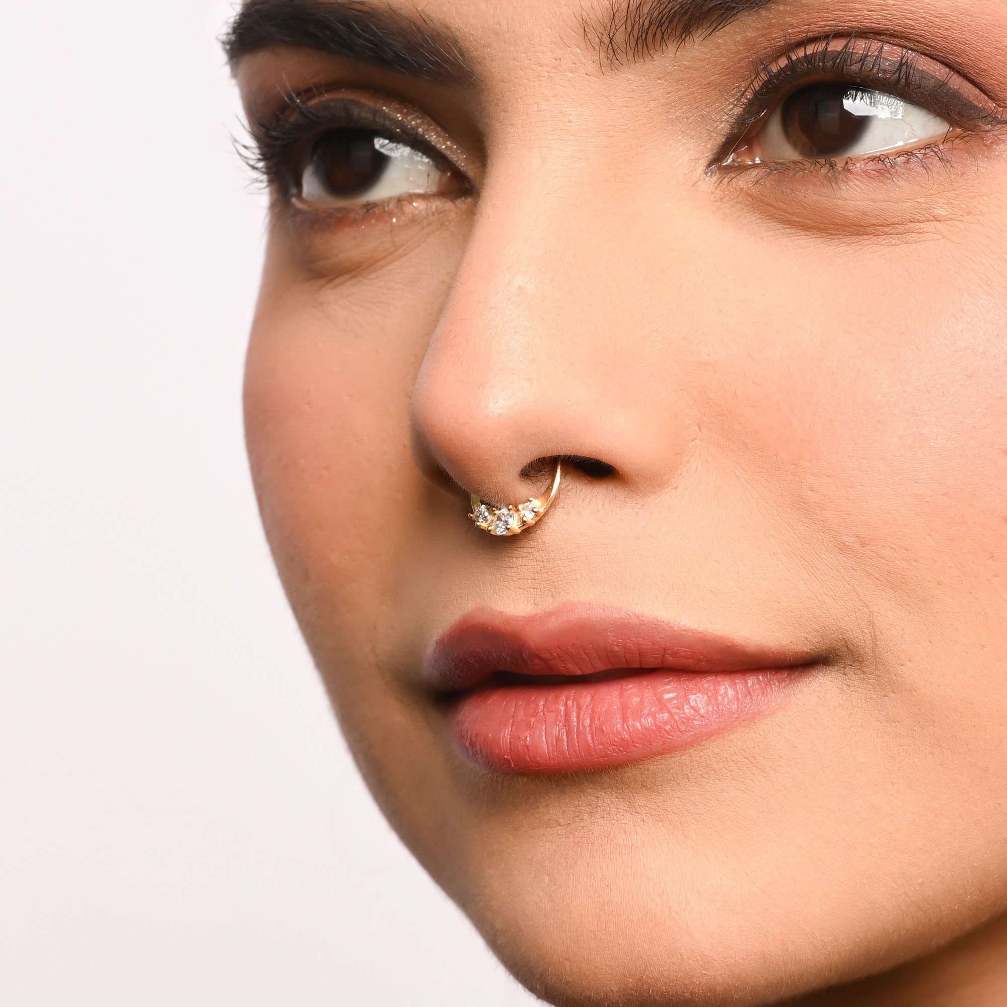 Sparkling Duo Septum Nose Ring Set